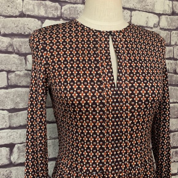🎉Host Pic🎉Tory Burch Silk L-Sleeve Dress Size SP - Picture 2 of 10